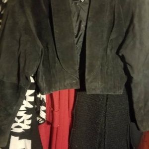 Black Suede Crop Jacket